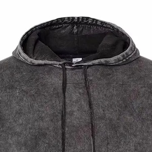 Vente en gros de sweats à capuche vintage délavés, qualité supérieure, effet délavé à l'acide, coton lourd, coupe oversize pour hommes, logo personnalisé - Product Image 4
