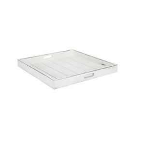 Bandeja de Madera Natural para Servir el Desayuno, Bandeja Rústica para Comida con Asas para Café, Té, Bocadillos, Cocina, Restaurante, Hogar - Product Image 1