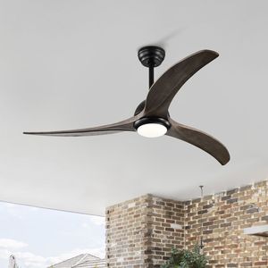 Ventilatore da soffitto per interni ed esterni da 52 pollici con motore silenzioso reversibile e telecomando W1592P176977 SKU - Product Image 6