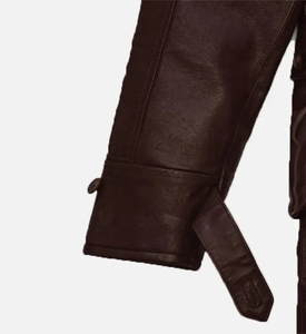 New Best High Style Winter <b>Men's</b> Sheepskin Leather Coat Brown <b>Long</b> Fur Coat With Customized Design And 100% Quality Material - Product Image 5