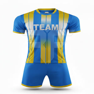 Ensemble d'uniformes de football - Respirant, léger, séchage rapide, 100% polyester, personnalisable, service OEM, haute qualité, unisexe, adulte, demi-tenue - Product Image 4