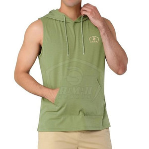 Hoodie sans manches personnalisé pour homme 2026 – Couleur unie, style décontracté, pull sans manches pour hommes - Product Image 2