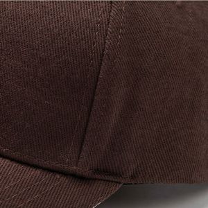 Gorra de Béisbol Marrón con Borde Blanco, Gorra Informal para Mujer, Ajuste Moderno y Popular, Estilo Casual, Unisex, Adaptable, de Algodón - Product Image 5