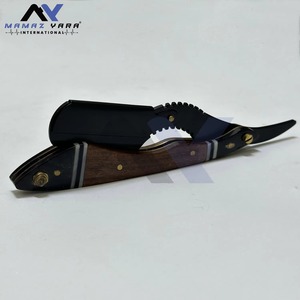 Manual Stainless Steel Swing Lock Barber <b>Razor</b> with Redwood Handle <b>for</b> <b>Men</b> Professional Shaving Haircut Replaceable Changeable - Product Image 1