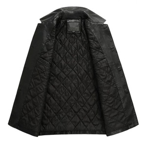 Hot Selling <b>Men</b> Clothing Leather <b>Coat</b> For Sale New Fashion Windproof Factory Direct Sale Leather <b>Coat</b> - Product Image 5