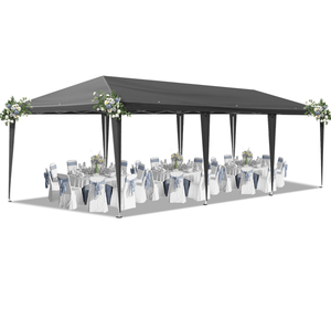 Tenda Pop-Up 10x30ft Grigio Scuro, Gazebo Portatile Istantaneo per Eventi, Feste, Matrimoni, Compleanni e Lauree - Product Image 6