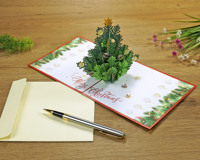 Tarjetas de felicitación de lujo con impresión personalizada y modelo 3D