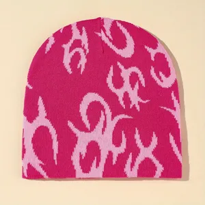 Gorros de Punto Jacquard Modernos, Gorro de Invierno Unisex, Suave, de Alta Calidad, Cálido, para Exteriores, con Bordado de Personajes Comunes, Estilo Casual Urbano - Product Image 2