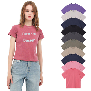 Camiseta de Verano 2026 de Alta Gama para Mujer, Estilo Clásico, Corte Ajustado, Corta, Transpirable, Tejida - Product Image 1