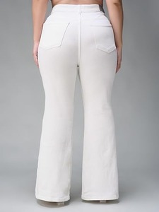 Women's Sexy Knee Length <b>Boot</b> Cut Cotton Jeans-Vintage Style Eco-Friendly & Washable - Product Image 3