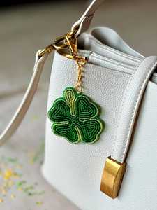 Unique Handmade Beaded Keychain Bag Accessory with Intricate Embroidery Detailing <b>for</b> <b>Handbags</b> Purses Backpacks and Gifts - Product Image 1