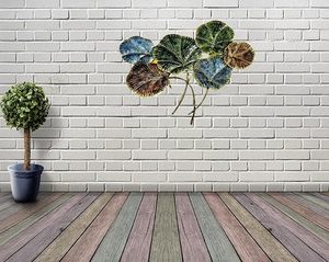 Luxury Lotus Leaf Metal <b>Wall</b> Art Sculpture Decorative <b>Wall</b> Mount Hanging Centerpiece for Living Room Bedroom Home Office Decor - Product Image 2