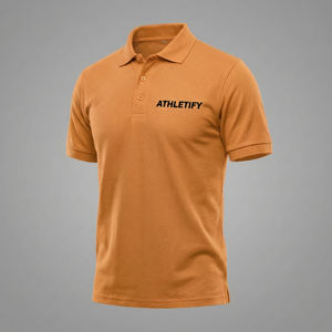 T-shirt de golf décontracté en coton respirant 200g pour homme, manches courtes, confortable, uniforme, broderie de logo frontal OEM - Product Image 1