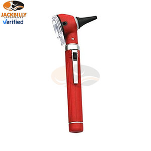 Otoscope en acier inoxydable MINI à fibre optique, couleur rouge, portable, pour examen des oreilles, éclairage lumineux, compact et léger - Product Image 4