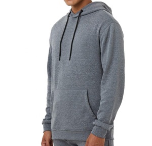 Sweat à capuche en polaire pour homme, respirant, séchage rapide, mélange polyester/coton, coupe classique, couleur unie, impression personnalisée - Product Image 2