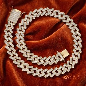 สร้อยคอโมอิสซาไนต์ชุบทอง 18K แบบ Cuban Link ดีไซน์ทันสมัยสำหรับผู้หญิงและผู้ชาย สไตล์นิวยอร์ก สร้อยคอแฟชั่นแบบโซ่เส้นเล็ก - Product Image 5