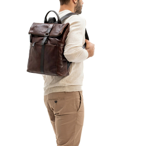 Outdoor Genuine <b>Leather</b> <b>Backpacks</b> for <b>Men</b> Premium Satchel Bags Office School Vintage Travel Briefcase Customizable Logo Design - Product Image 5