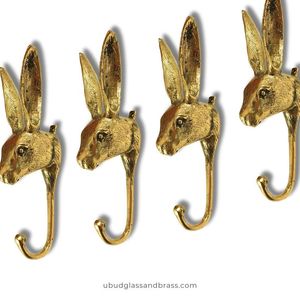 Gold Vintage <b>Wall</b> Hooks Set Metal Hangers Keys <b>Towels</b> Mounted Type Eco-Friendly Kitchen & Bathroom Use - Product Image 2