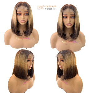 Ombre Bob peluca Estilo libre crudo vietnamita proveedores de cabello humano Cierre de encaje peluca mejor estilista Vietnam cabello - Product Image 5