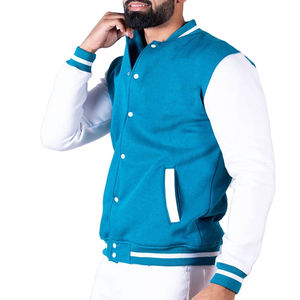 Chaqueta Varsity Ligera para Hombre con Capucha y Cuello Mandarín, Acolchada, de Lona, con Cierre, Logotipo Bordado Personalizado, Resistente al Viento, para Invierno - Product Image 3