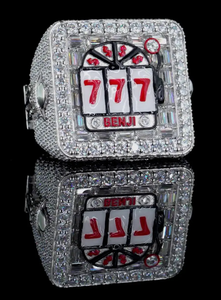 Anillo de Plata de Ley 925 con Diseño de Máquina Tragamonedas, Diamantes Moissanite VVS, Estilo Hip Hop, Casino, Lujoso, con Baño de Rodio - Product Image 2