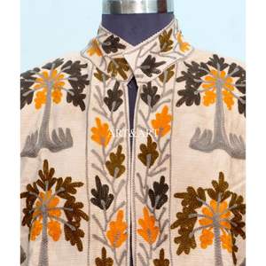 Veste pour femme en coton 100% matelassée et brodée Cotrise, nouveau motif, style bohème indien, respirante, écologique, pièce antique de haute qualité - Product Image 2