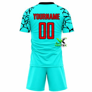 Uniforme Deportivo Personalizado Vantex, Camiseta de Fútbol Roja con Estampado, Manga Corta, Número 00 Impreso, 100% Poliéster de Secado Rápido - Product Image 4