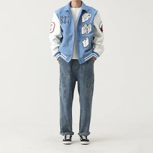 Custom Clothing Manufacturer Patch Design Embroidered Letterman Varsity <b>Jackets</b> Low MOQ <b>Bomber</b> Coat High Quality <b>Jacket</b> Supplier - Product Image 1