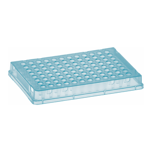 ไมโครเพลทสำหรับห้องปฏิบัติการ แบบ 96 หลุม พร้อมขอบปิด สำหรับ PCR ขนาด 0.1 มล. ผลิตจากพลาสติก PP ผนังบาง - Product Image 2