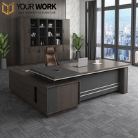 Gestionnaire de meubles commerciaux Table de bureau Bureau Bureau de PDG moderne Bureau en forme de l exécutif