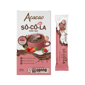 OEM/ODM Acacao chocolate instantáneo en polvo sabor a fresa Etiqueta Privada fabricante de Vietnam-caja de 286G - Product Image 3