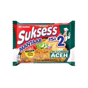 GROSIR. MIE SUKSES ISI 2 adalah mie instan goreng yang mengenyangkan dengan porsi ganda di setiap kemasan.