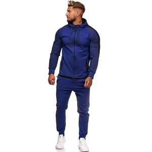 Wholesale Tracksuits Custom Design For Men Full Sleeve Zipper Track suits With Pockets Men Joggers Suits Hoodie Sets - Product Image 6