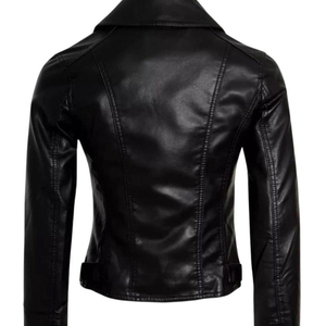 Veste en cuir d'hiver pour femmes en cuir de vache véritable, finition douce, vêtement d'extérieur élégant pour un usage quotidien - Product Image 4