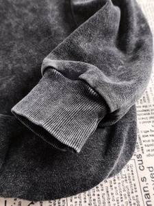 Sweat à capuche oversize de haute qualité avec imprimé cœur, 100% coton, délavé à l'acide, style streetwear, effet vieilli, délavé à la pierre - Product Image 4