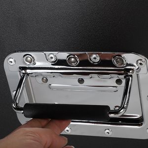 Armadio per Attrezzature DJ a Singolo Strato 6U con Doppia Porta, Nero e Argento, 19 Pollici, per Sistemi da Palco - Product Image 5