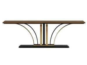 Trending Wooden Console <b>Table</b> With Black Gold Metal Base Luxury Entryway Furniture For Home Hotel Decor - Product Image 1