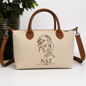 Sac fourre-tout en jute rouge personnalisé avec logo, poignée longue, fermeture éclair, petit sac à main, emballage pour bijoux, sac cadeau JB4, publicitaire - Product Image 5