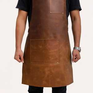 Delantal de Soldadura de Cuero de Grado Industrial, Doble Costura, Protección Contra el Calor, Resistente a Olores, Equipo de Seguridad Profesional - Product Image 6