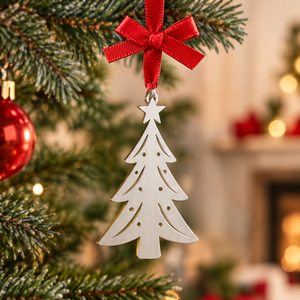 <b>Christmas</b> <b>Tree</b> Ornament Custom Metal Embossed Logo Antique Gold <b>Hanging</b> Decoration Wholesale Manufacturer - Product Image 2