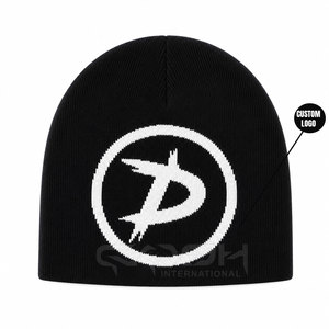 Cosh International <b>Black</b> Outdoor Sports <b>Beanies</b> Unisex Women <b>Men</b> <b>Beanie</b> Unisex Warm Embossed Skull Cap <b>Beanie</b> - Product Image 1