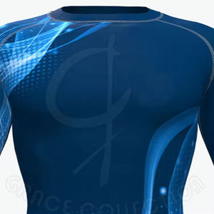 Vêtements de protection solaire pour hommes, rashguard avec design personnalisé, rashguard de compression pour la gym, le surf et la plongée pour hommes - Product Image 6