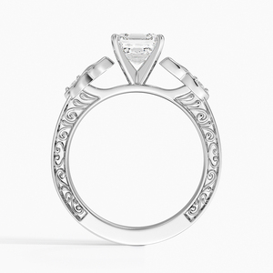 Bague BOJ 037 en argent 925, coupe Asscher, diamant celtique Aberdeen, 2 carats, couleur D, VVS1, moissanite certifiée GRA, vente à prix réduit - Product Image 1