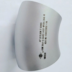Coude à long rayon de 45 degrés en acier inoxydable ASA403 304 304L 316 316L, norme ASME B169 du Vietnam, raccord de tuyauterie de 1/2 à 12 pouces, connexion par soudage - Product Image 3