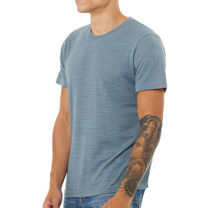 T-shirts pour hommes en coton bleu marine à col rond et manches courtes pour l'été - Product Image 4