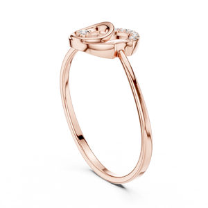 Anillo de oro macizo de 14k para mujer con diamante de corte redondo minimalista de diseño único de Aries Jewel, ideal para regalo, compromiso, aniversario o boda. - Product Image 6