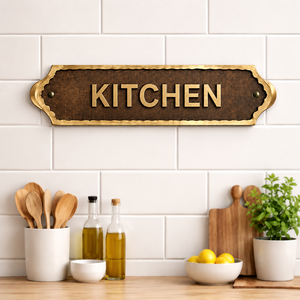 Plaque de signalisation de cuisine rustique à suspendre au mur, panneau décoratif en métal pour porte, résistant à l'eau, application pour cuisine - Product Image 5