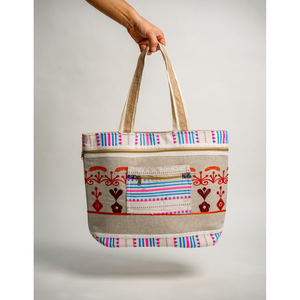 Cotton Embroidered Tote <b>Bag</b> <b>Boho</b> Travel Handbag Wholesale Bulk Custom Logo OEM ODM Available Shopping <b>Bag</b> - Product Image 1