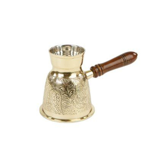 Wholesale Hand-Hammered Pure Copper Turkish Coffee Pot With Wooden Handle Traditional Ottoman Cezve Ibrik Coffee <b>Maker</b> For Sale - Product Image 5