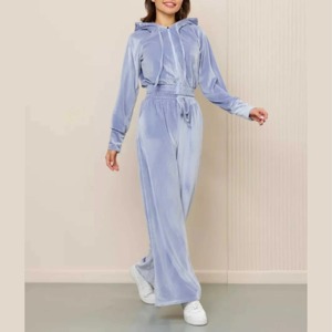 Custom Body Velvet Jogging Tracksuit Y2K Womens Clothing Embroidery <b>Patch</b> Logo Velour <b>Jacket</b> and Tall Girl Pants Two Piece Sets - Product Image 5